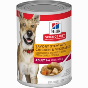 Science Diet Savory Stew with Chicken & Vegetables Adult Canned Dog Food, 12.8oz