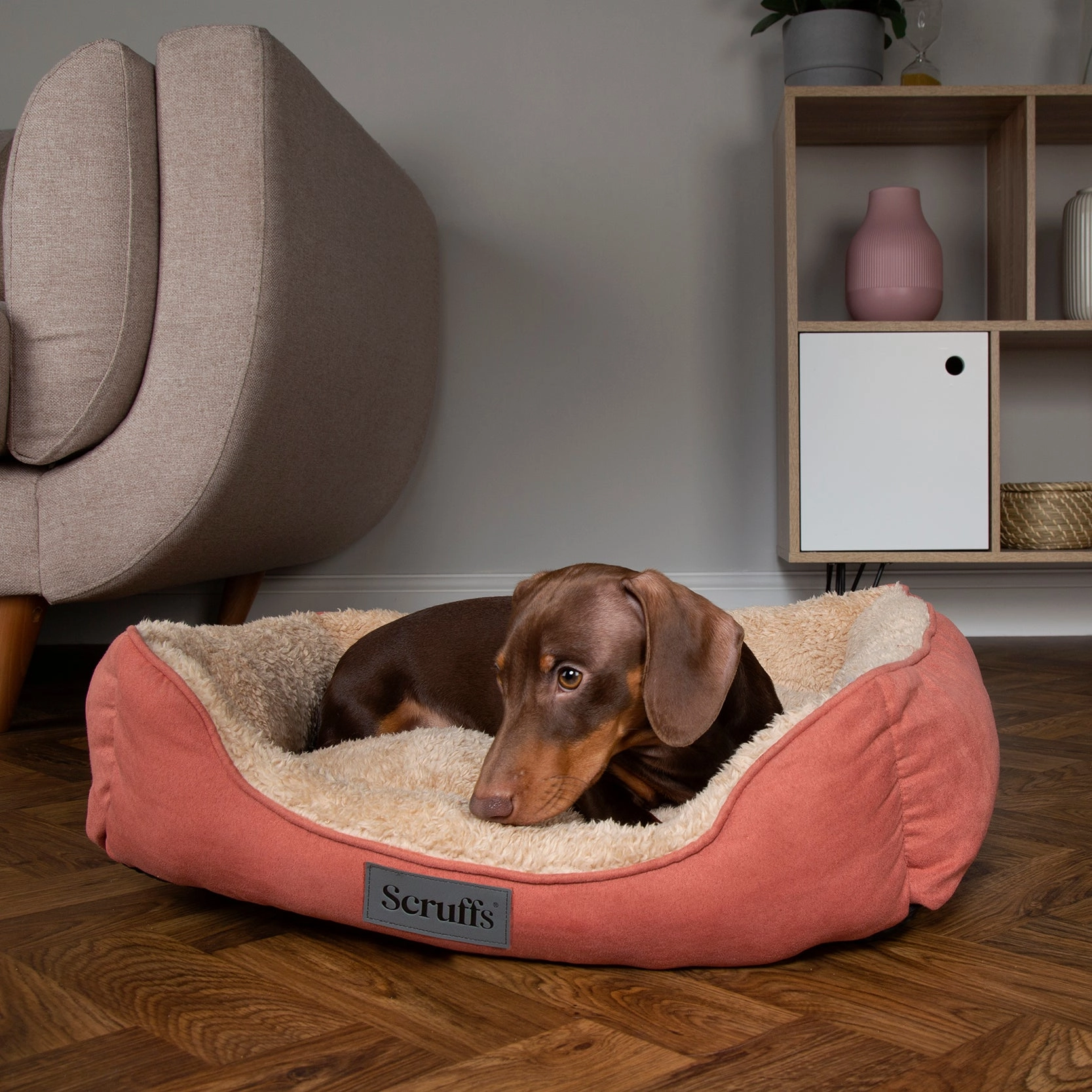 Scruffs - Cosy Box Bed Terracotta (60 x 50cm)