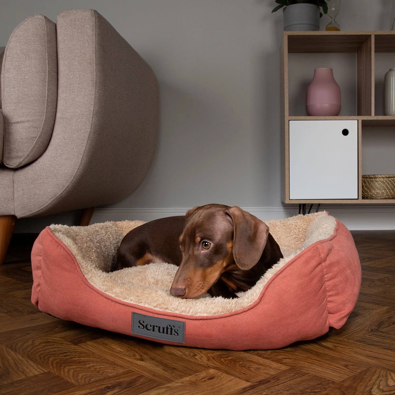 Scruffs - Cosy Box Bed Terracotta (90 x 70cm)