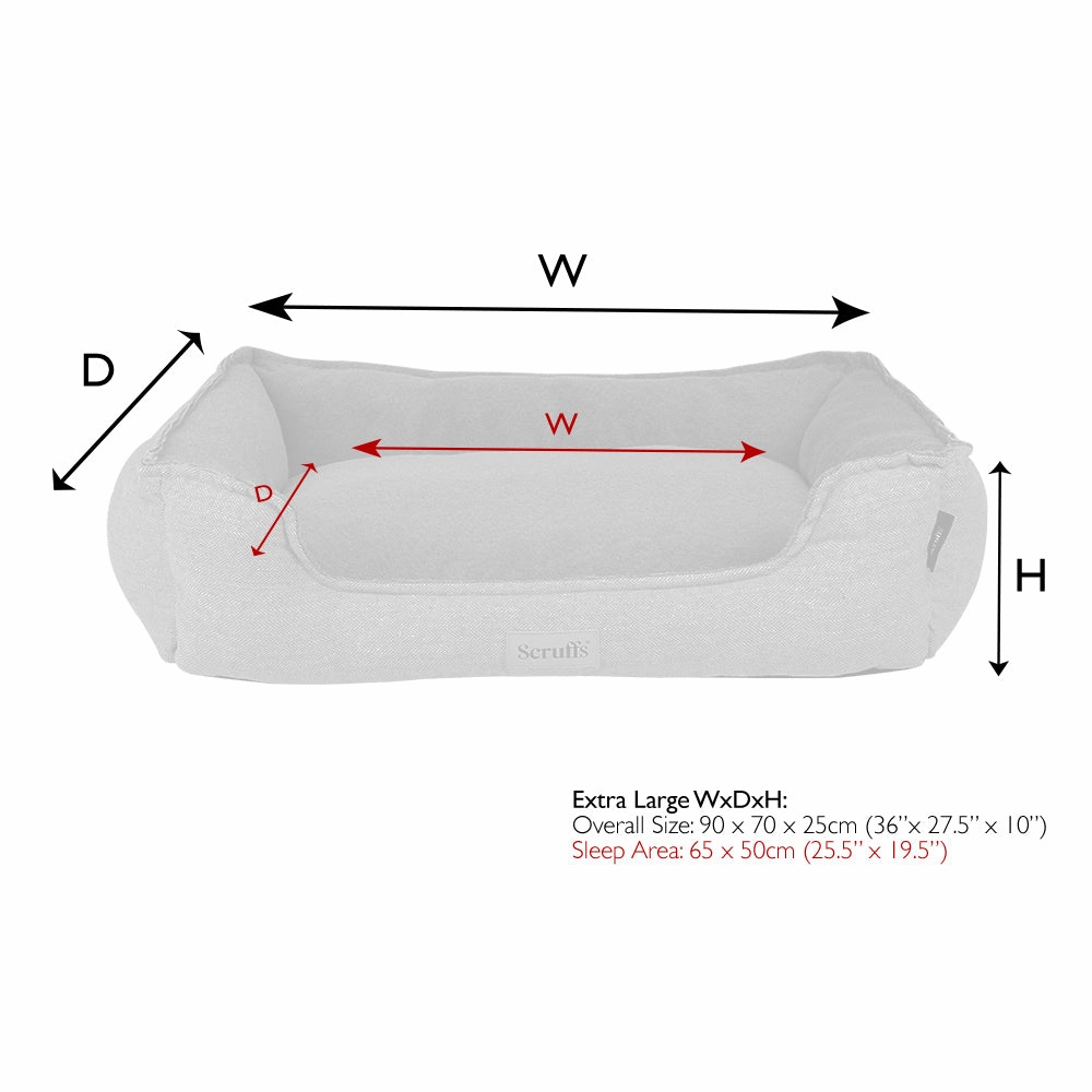 Scruffs - Harvard Orthopaedic Box Bed Graphite Grey (90 x 70cm)