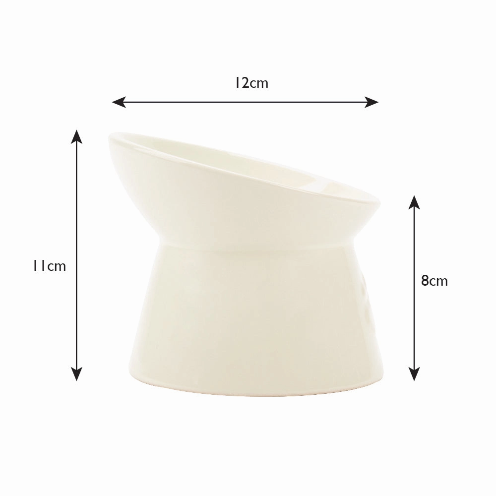 Scruffs - Icon Raised Cat Feeder Bowl Cream