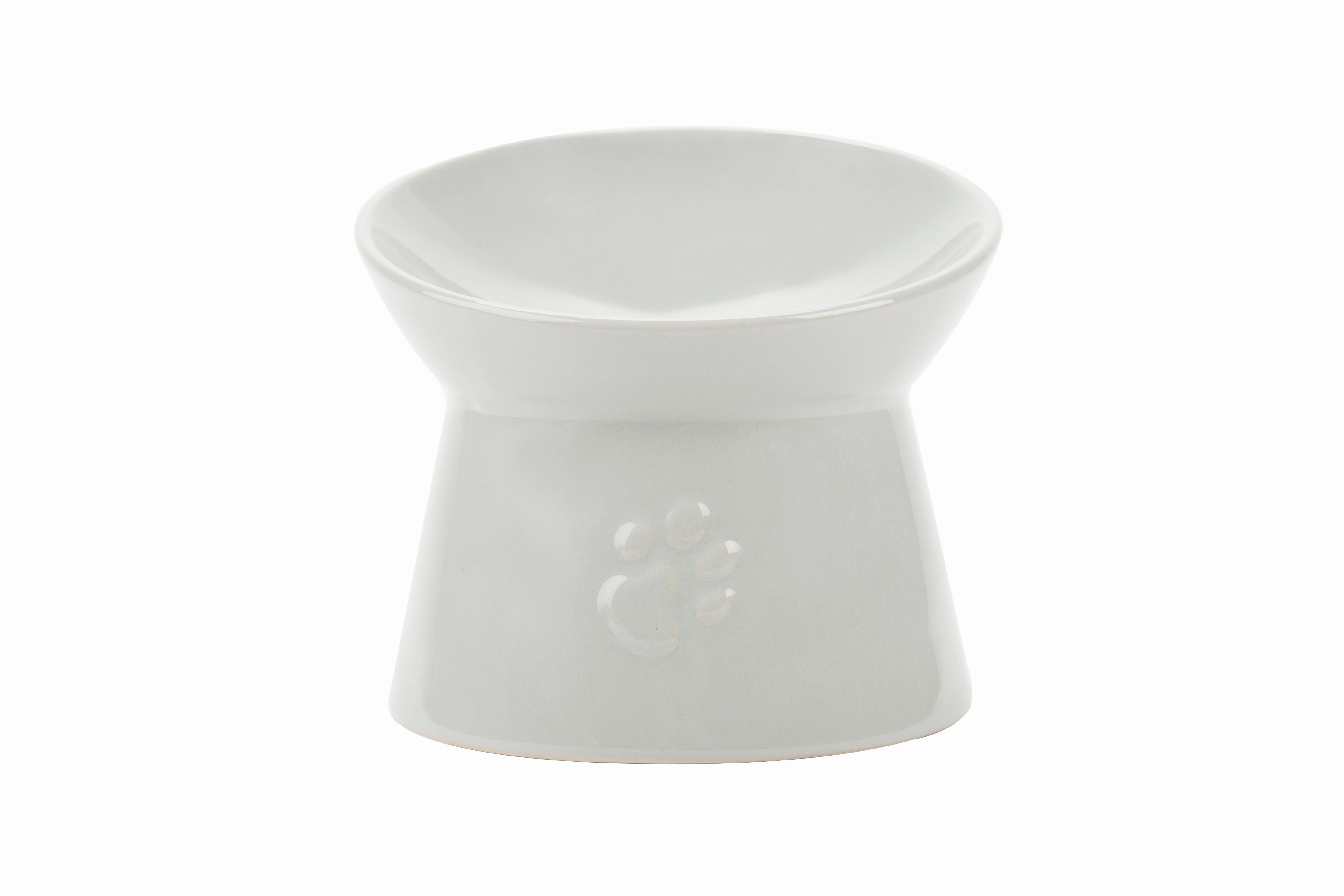Scruffs - Icon Raised Cat Feeder Bowl Light Grey