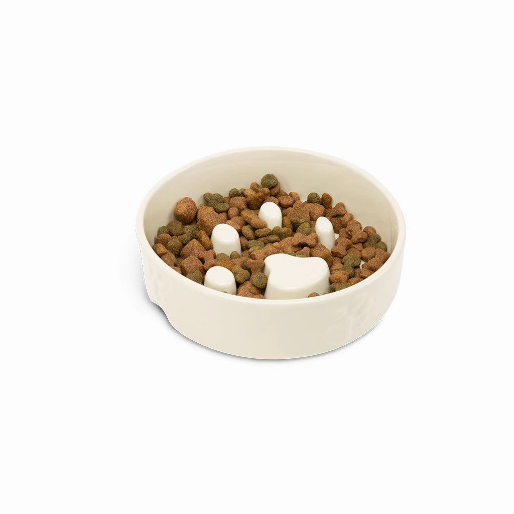 Scruffs - Icon Slow Feeder Pet Bowl Cream (20cm)