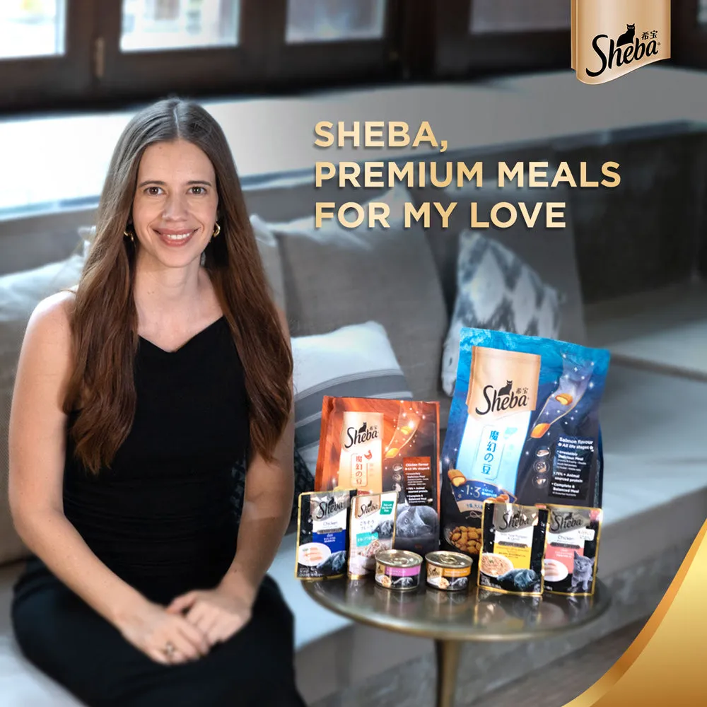Sheba Chicken Loaf Rich Premium Adult Fine Wet Food and Chicken Flavour Irresistible All Life Stage Cat Dry Food Combo