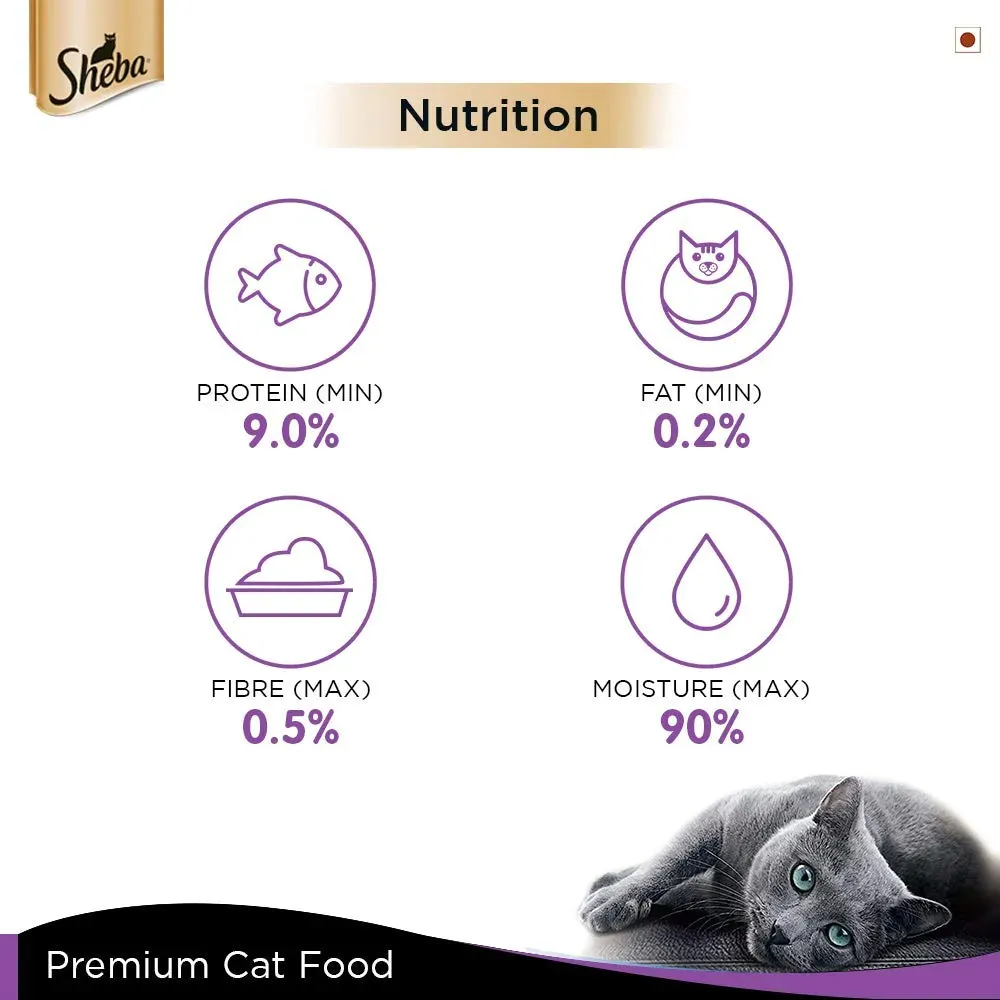 Sheba Pure Tuna Filets in Jelly Premium Cat Wet Food and Chicken Flavour Irresistible Cat Dry Food Combo