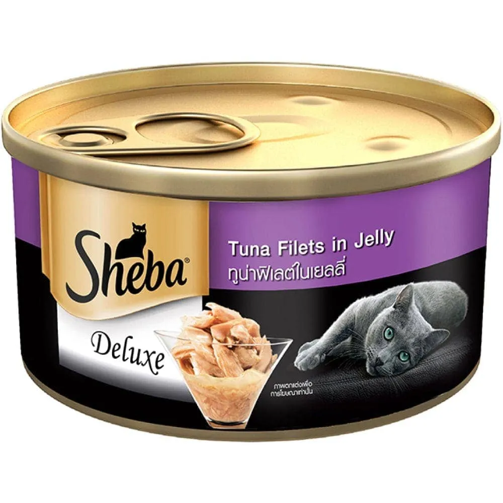 Sheba Pure Tuna Filets in Jelly Premium Cat Wet Food and Chicken Flavour Irresistible Cat Dry Food Combo