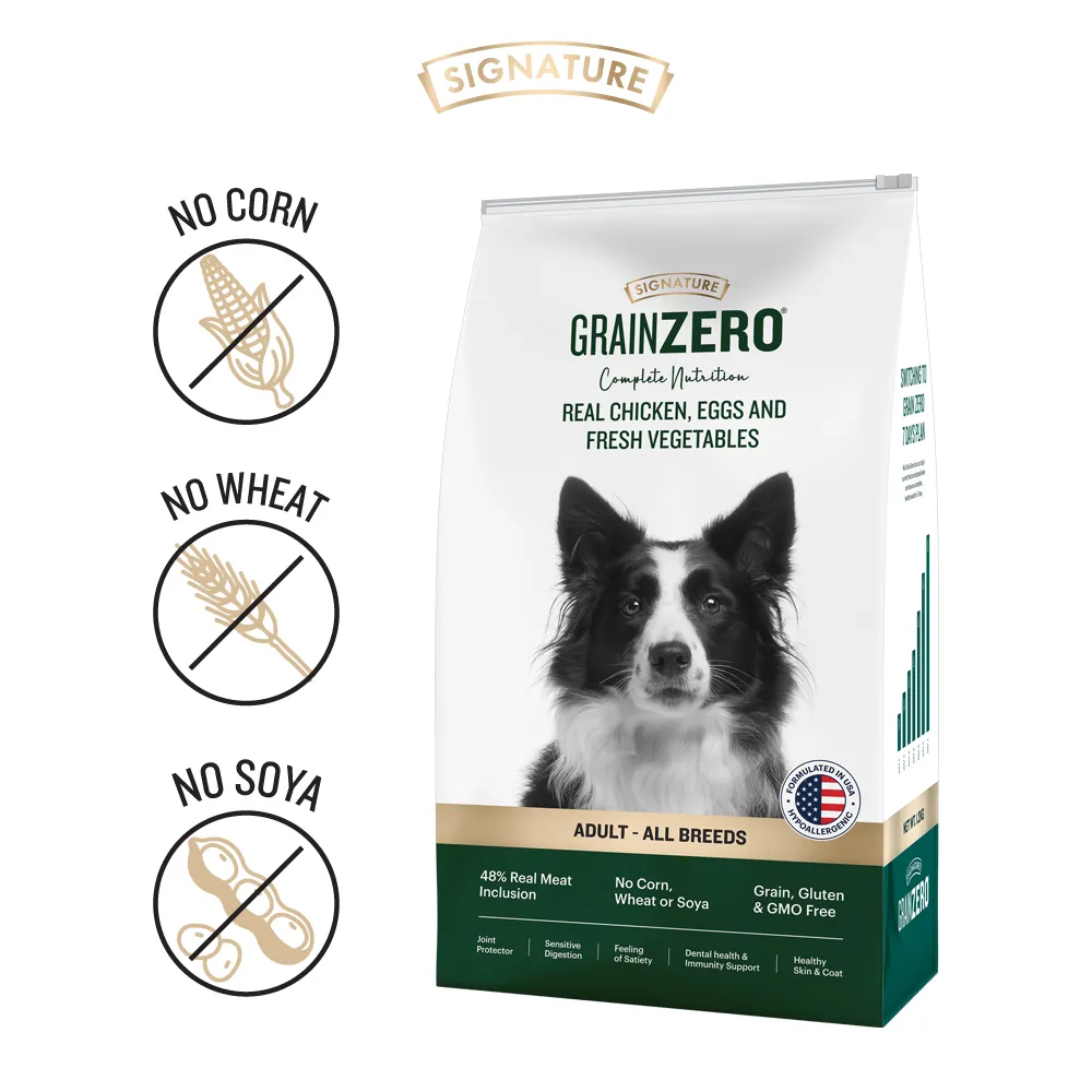 Signature Grain Zero Chicken Egg Vegetables Adult Dry Food, Kennel Kitchen Chicken Flaxseed Stick Dogs Combo