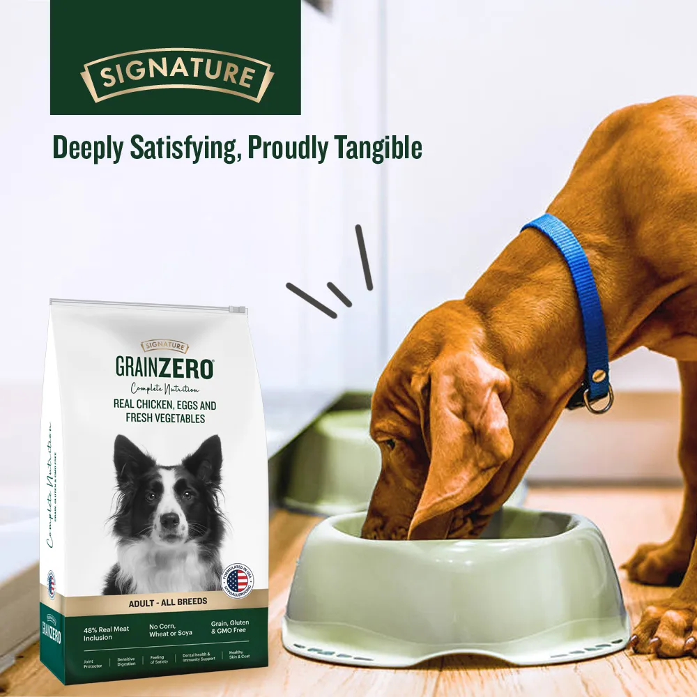 Signature Grain Zero Chicken Egg Vegetables Adult Dry Food, Kennel Kitchen Chicken Flaxseed Stick Dogs Combo