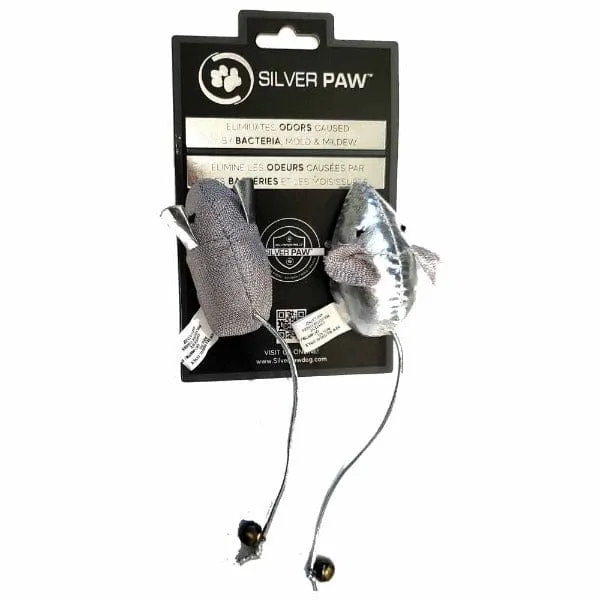 Silver Paw Plush Mice 2 pack