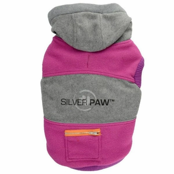 Silver Paw Hoodie with Chevron