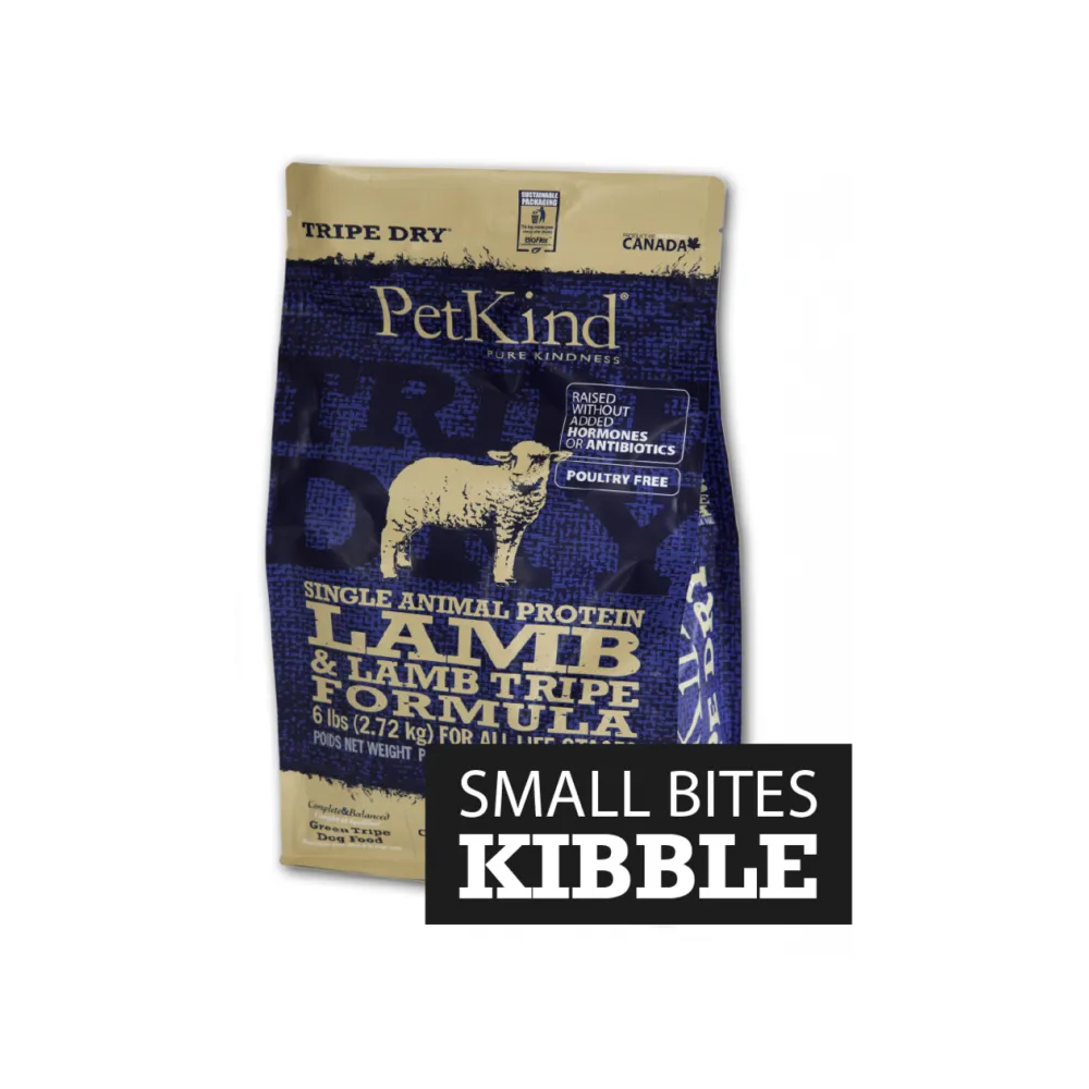 Single Animal Protein Lamb & Lamb Tripe Small Bites Dog Dry Food