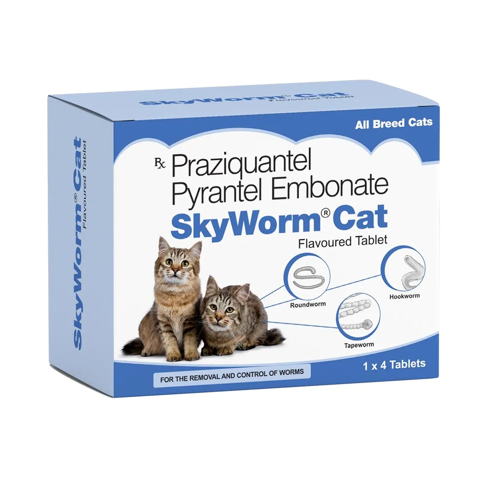 Skyec Skyworm Cat Deworming Tablet (pack of 4 tablets) and Intas Eazypet Dog Deworming Tablet (pack of 10 tablets) Combo