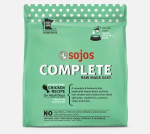 Sojos Complete Chicken Recipe Adult Freeze-Dried Grain-Free Raw Dog Food