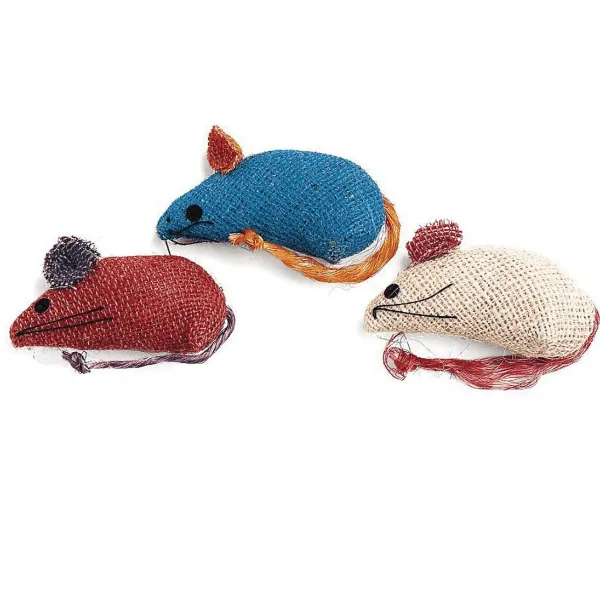 Spot Burlap Mice Catnip Cat Toy