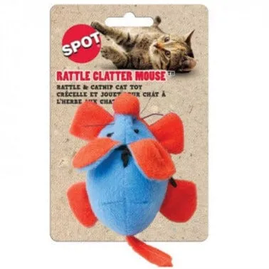 Spot Rattle Clatter Mouse Catnip Cat Toy