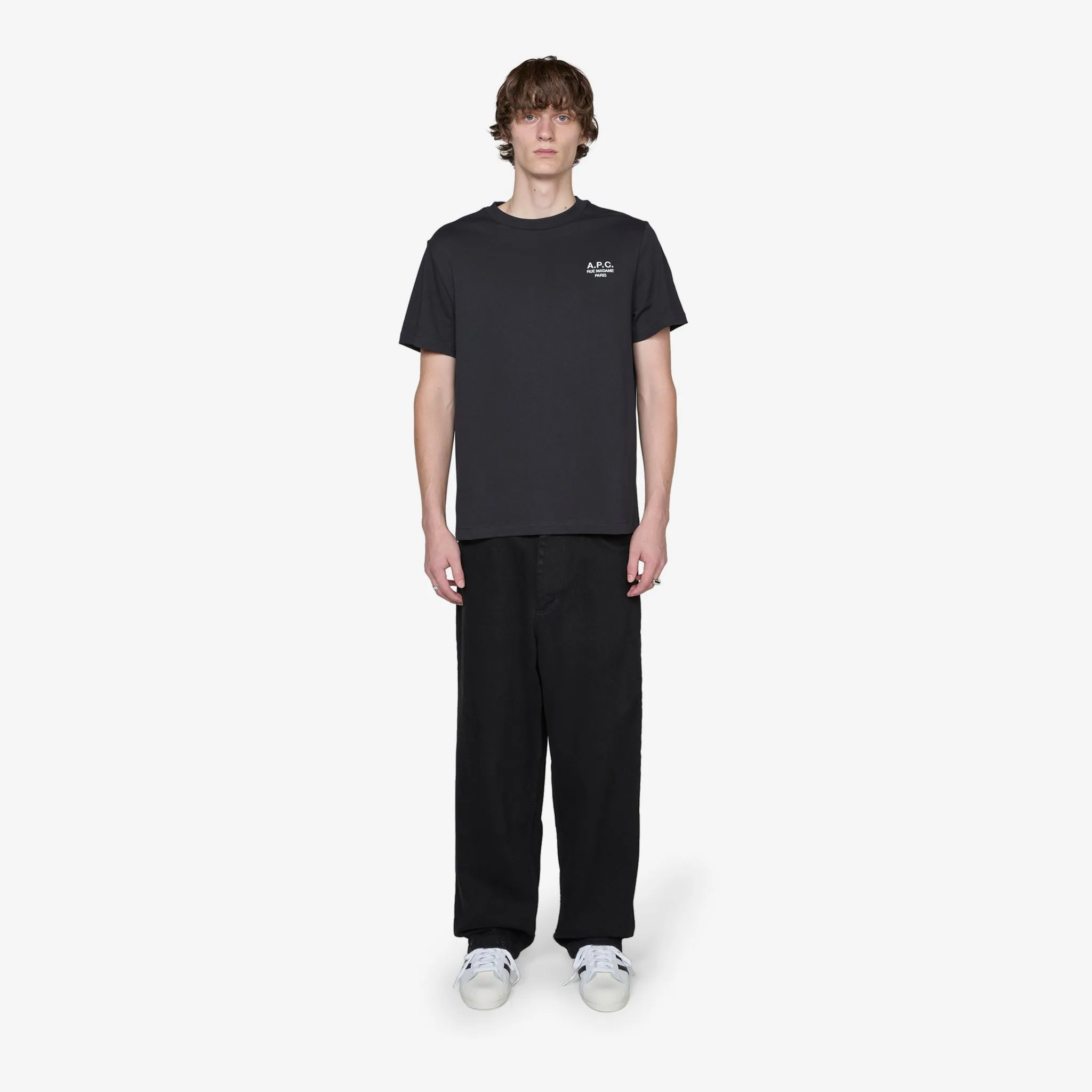 Standard Rue Madame T-Shirt Black | White A.P.C. Clothing