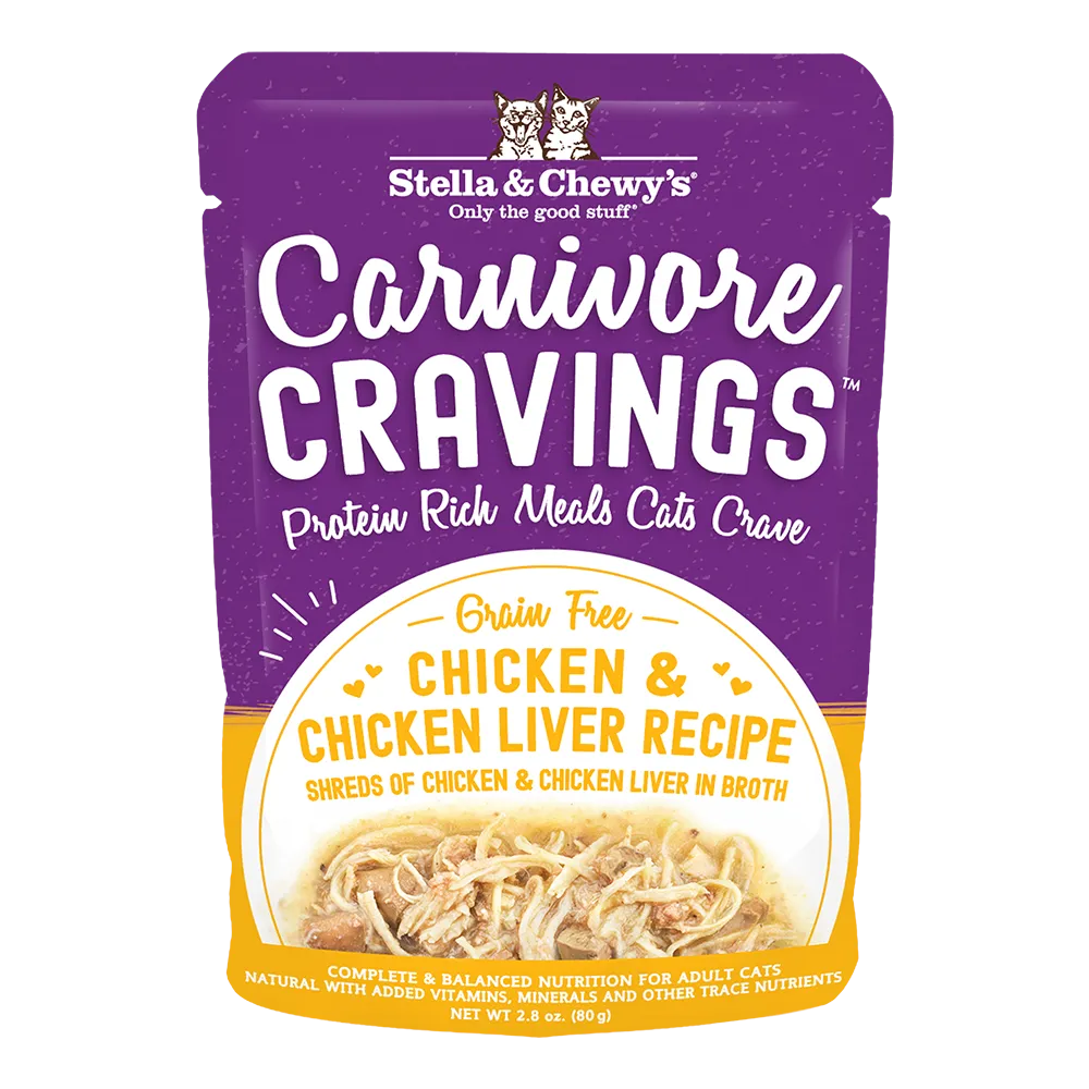 Stella & Chewy's Cat Wet Food Carnivore Cravings Chicken & Chicken Liver 2.8oz