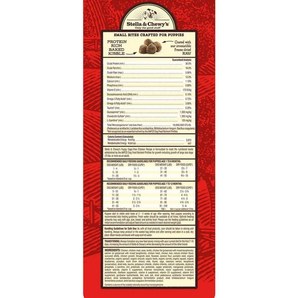 Stella & Chewy's Raw Coated Kibble Cage Free Chicken Recipe Puppy Dry Dog Food