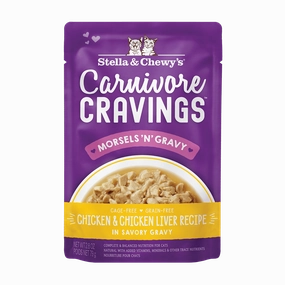 Stella & Chewy's Carnivore Cravings Chicken & Chicken Liver Morsels and Gravy Recipe Wet Cat Food