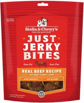 Stella & Chewy's Just Jerky Bites Real Beef Recipe Grain-Free Dog Treats