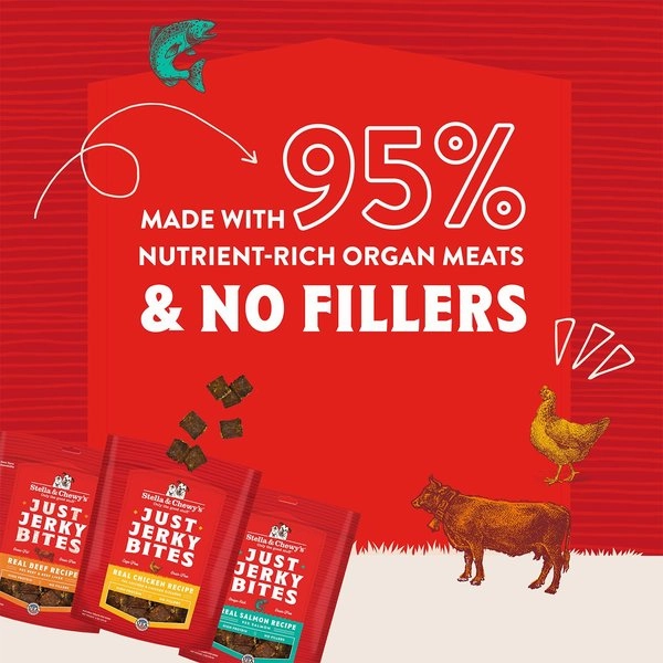 Stella & Chewy's Just Jerky Bites Real Chicken Recipe Grain-Free Dog Treats