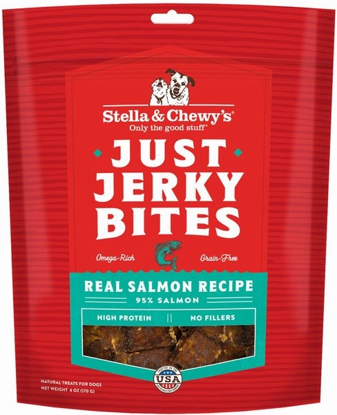 Stella & Chewy's Just Jerky Bites Real Salmon Recipe Grain-Free Dog Treats