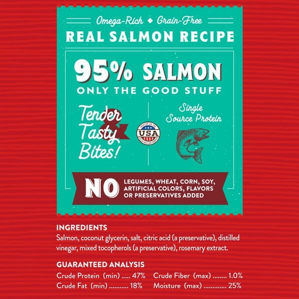 Stella & Chewy's Just Jerky Bites Real Salmon Recipe Grain-Free Dog Treats