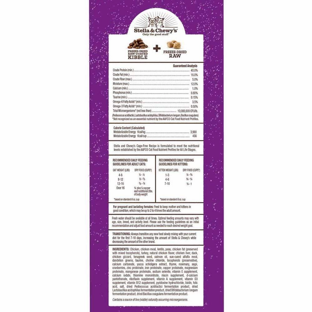 Stella & Chewy's Raw Blend Kibble Cage Free Poultry Recipe Freeze-Dried Raw Coated Kibble   Freeze-Dried Raw Dry Cat Food