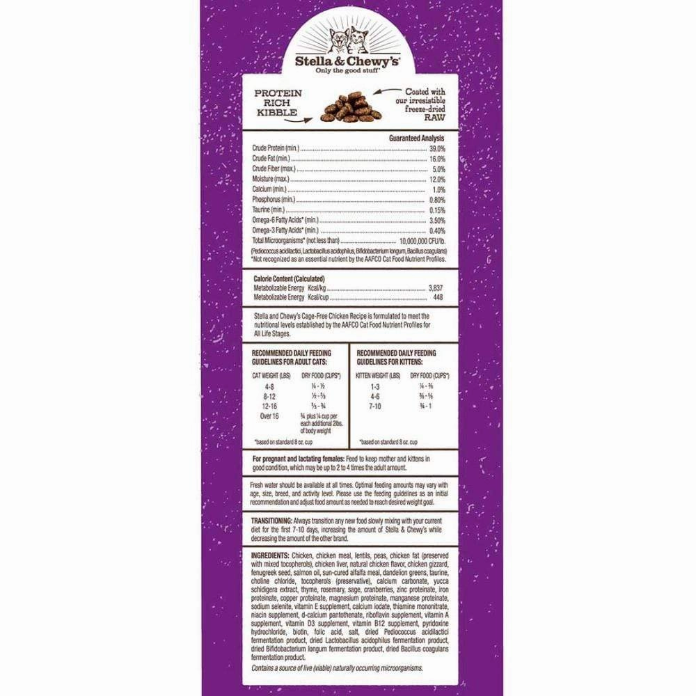 Stella & Chewy's Raw Coated Kibble Cage Free Chicken Recipe Dry Cat Food