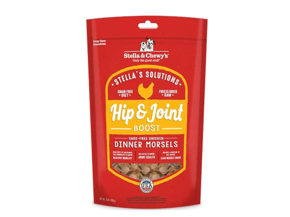Stella's Solutions Hip & Joint Boost Freeze Dried Cage Free Chicken - Dinner Morsels Dog Food