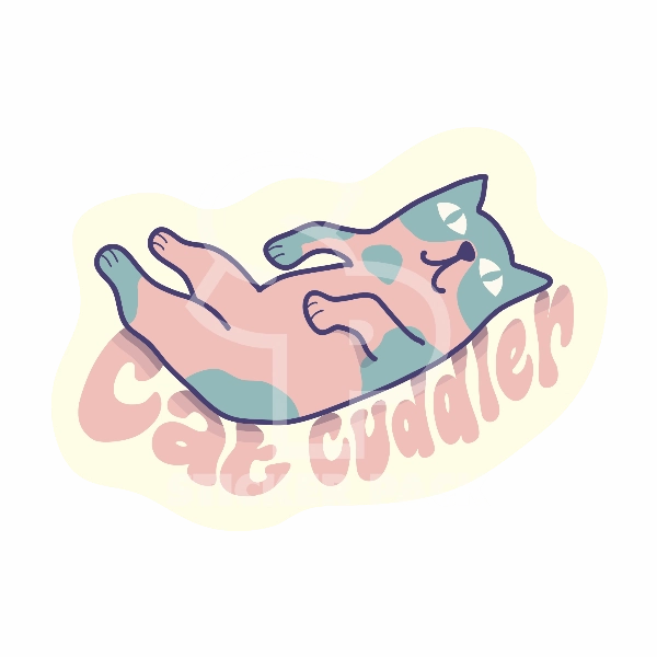 Sticker Pack Cat Cuddler; Small Sticker
