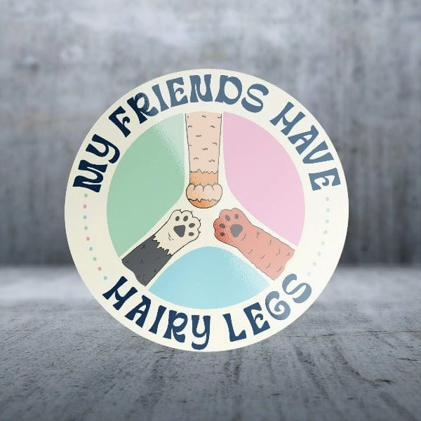 Sticker Pack Cat Sayings - Hairy Friends; Small Sticker