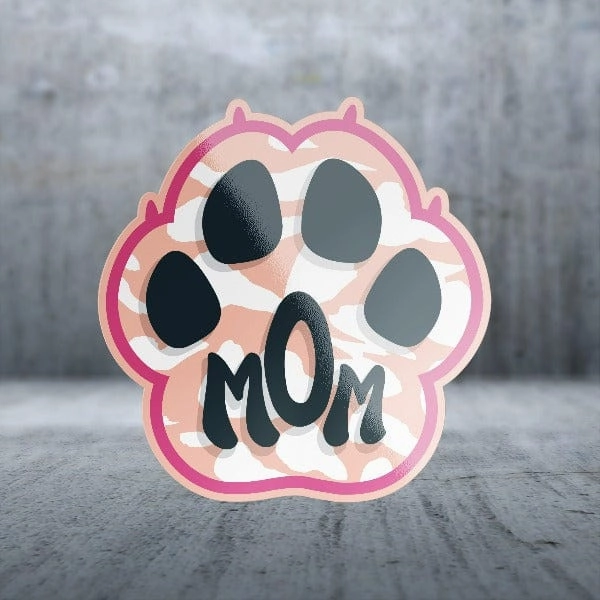Sticker Pack Dog Sayings - Pink Paw Mom; Small Sticker