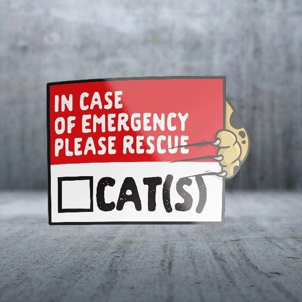 Sticker Pack Emergency Cat Rescue; Large Sticker