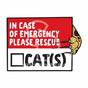 Sticker Pack Emergency Cat Rescue; Large Sticker