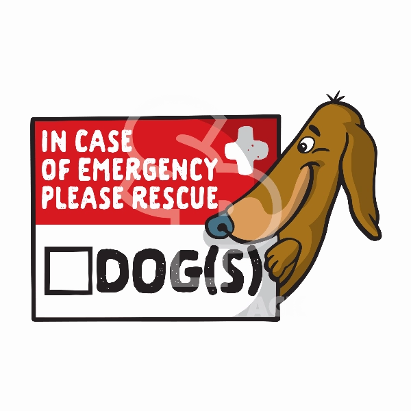 Sticker Pack Emergency Dog Rescue; Large Sticker