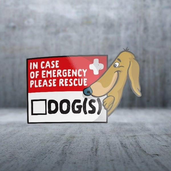 Sticker Pack Emergency Dog Rescue; Large Sticker
