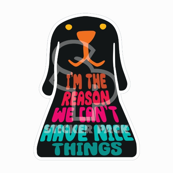 Sticker Pack I'm The Reason We Can't; Large Sticker