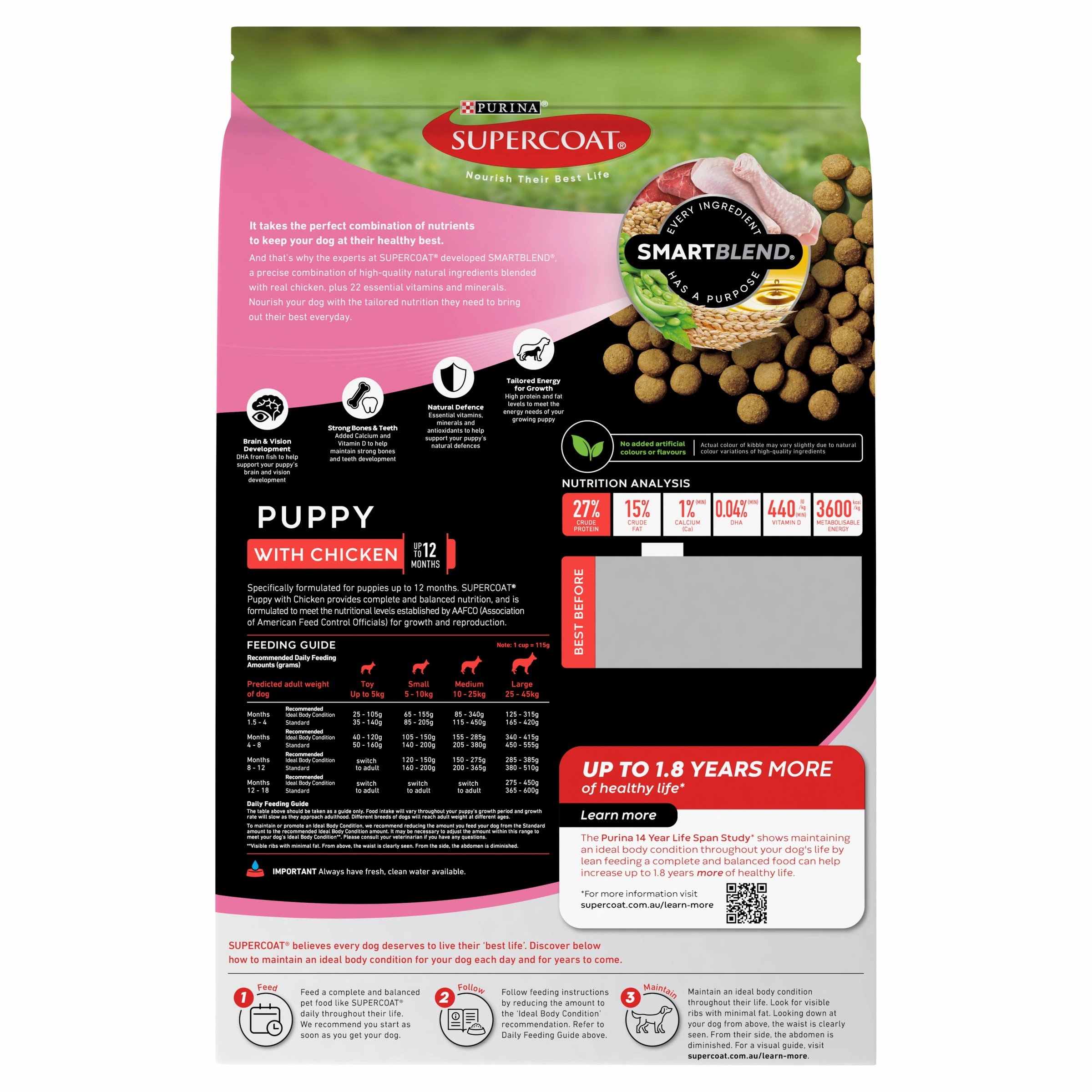 Supercoat - Puppy with Chicken Dog Dry Food (2.6kg)