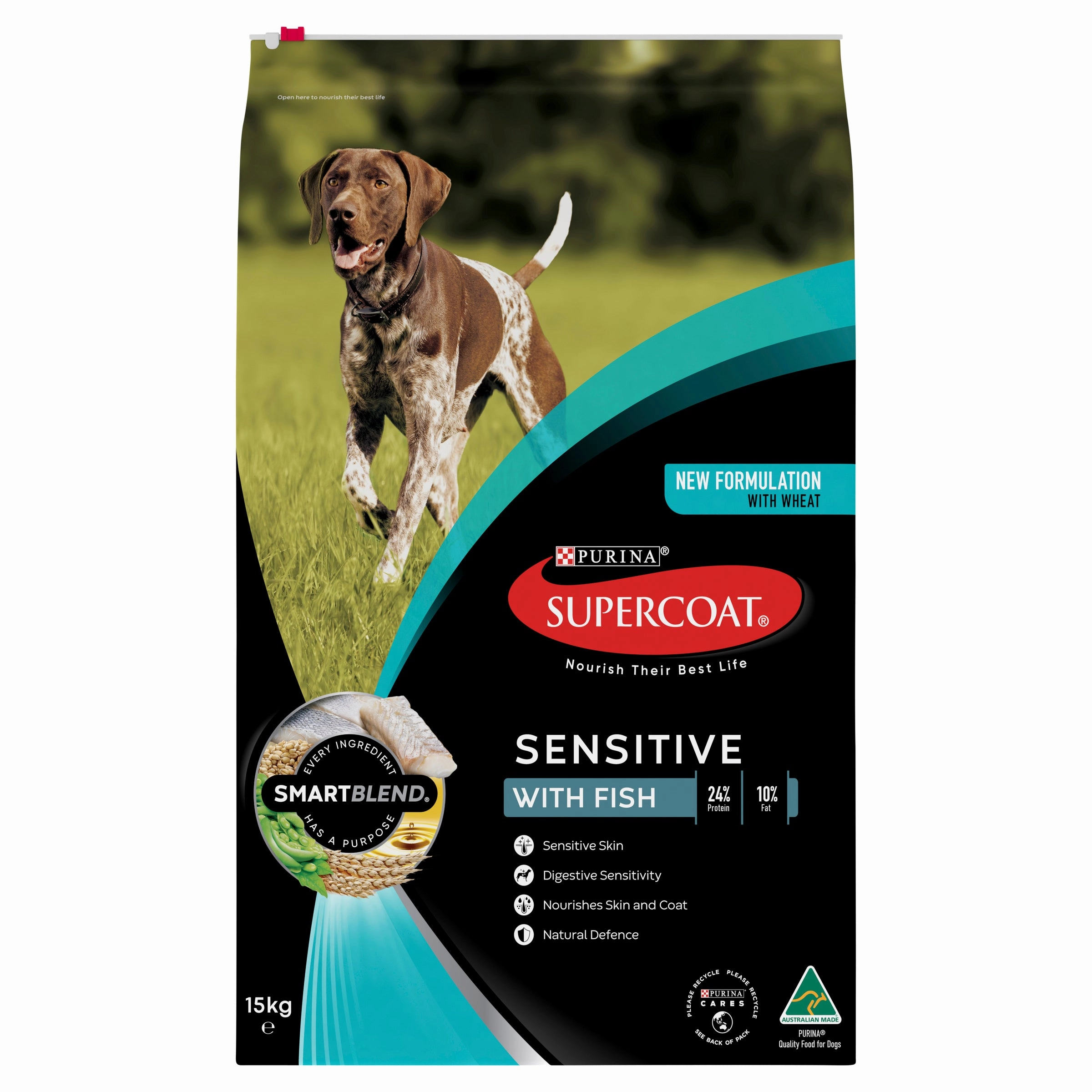 Supercoat - Sensitive with Fish Dog Dry Food (15kg)