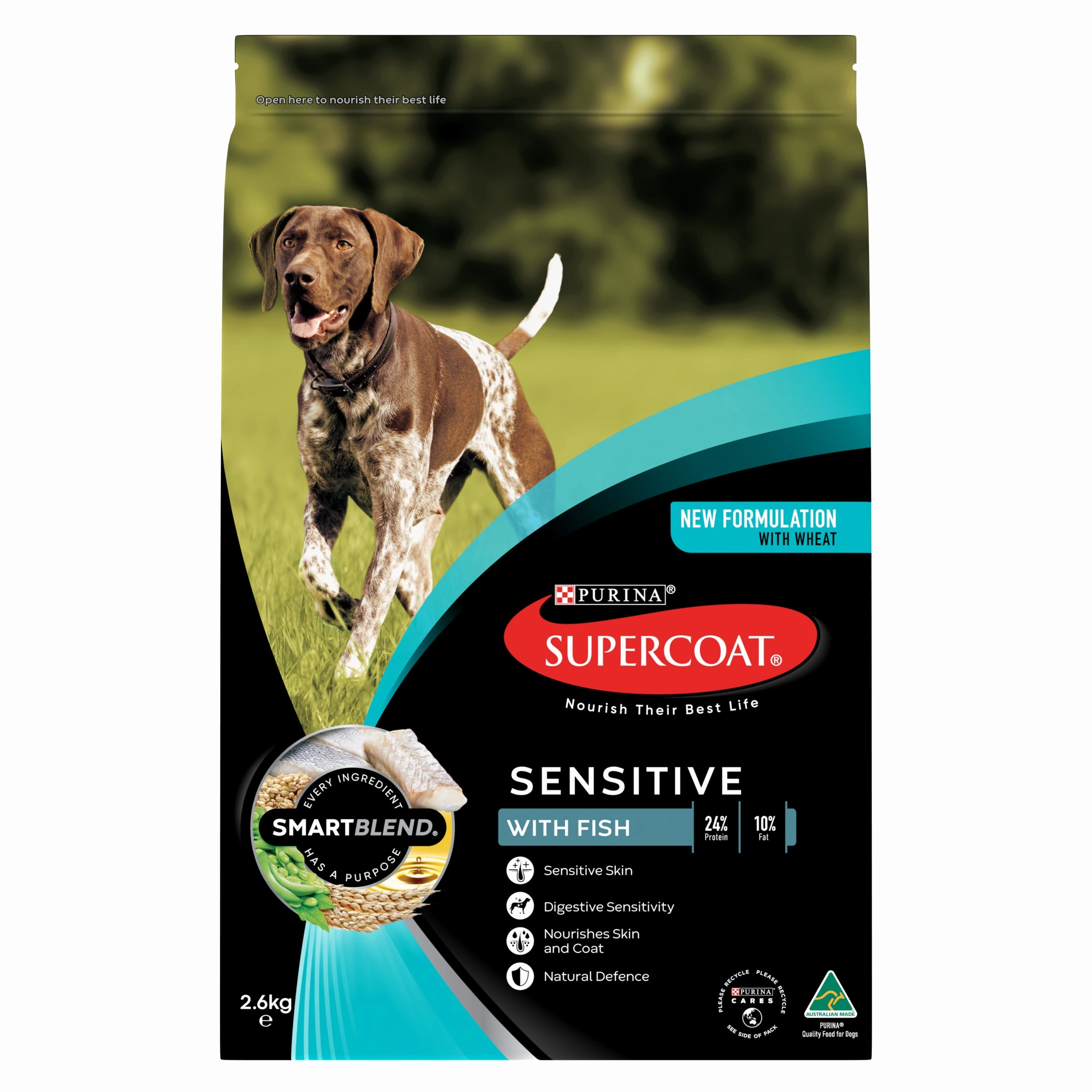 Supercoat - Sensitive with Fish Dog Dry Food (2.6kg)