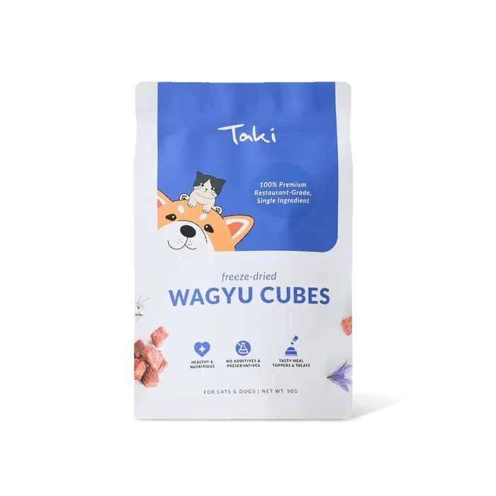 Taki Freeze Dried Treats for Dogs & Cats - Wagyu Cubes 50g