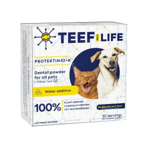 TEEF For Life All Pets Protektin42 K Dental Powder Kidney Care Water Additive 30 Servings