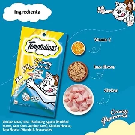 Temptations Creamy Purrrr-ee Chicken & Tuna Treats, Skyec Skyworm Deworming Tablet, Trixie Wind Up Mouse Toy (Grey) Cat Combo