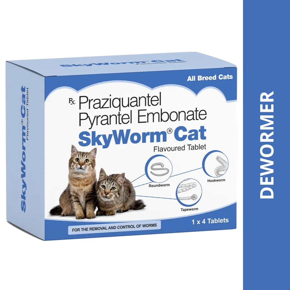 Temptations Creamy Purrrr-ee Chicken & Tuna Treats, Skyec Skyworm Deworming Tablet, Trixie Wind Up Mouse Toy (Grey) Cat Combo