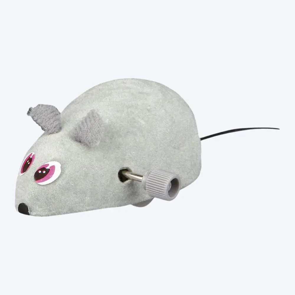 Temptations Creamy Purrrr-ee Chicken & Tuna Treats, Skyec Skyworm Deworming Tablet, Trixie Wind Up Mouse Toy (Grey) Cat Combo