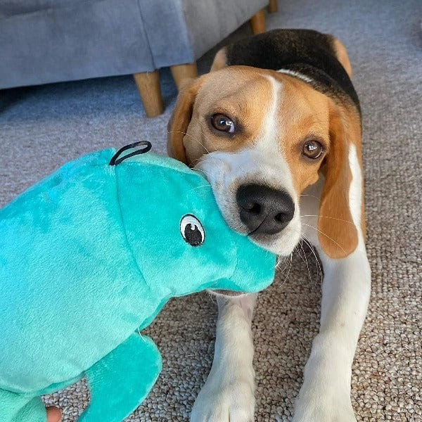 tender-tuffs Big Shots Manatee Plush Dog Toy