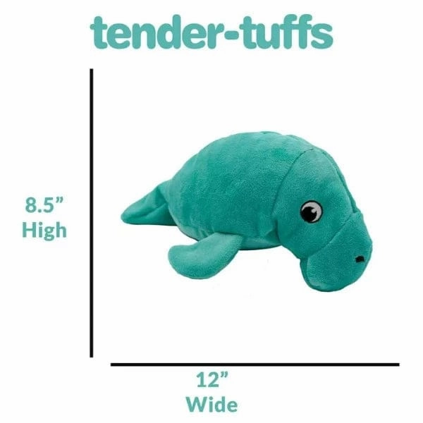 tender-tuffs Big Shots Manatee Plush Dog Toy