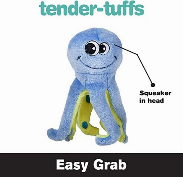 tender-tuffs Easy Grab Curly Octopus Plush Dog Toy