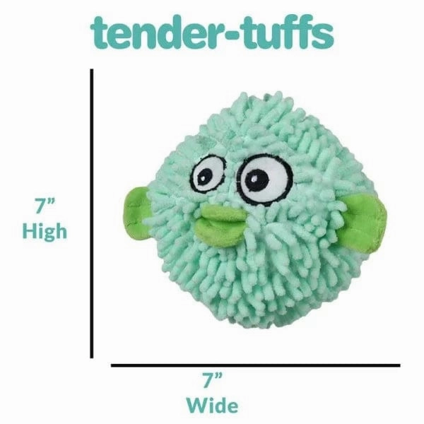 tender-tuffs Pufferfish Plush Dog Toy